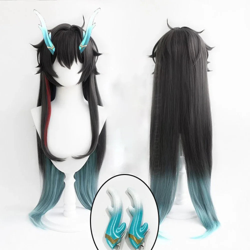 Honkai Starrail Danheng Imbibitor Lunae Cosplay Wig Ponytail Included