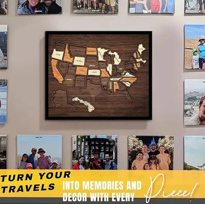 🔥USA Wooden Travel Map Puzzle for Adventure Lovers 🔥