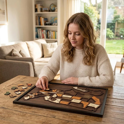 🔥USA Wooden Travel Map Puzzle for Adventure Lovers 🔥